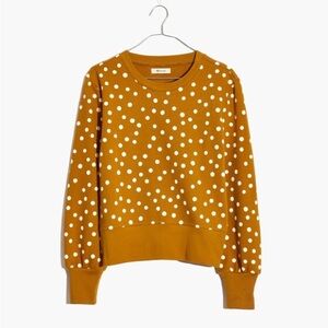 Madewell Banded Sweatshirt in Inkwell Dots Women’s Small